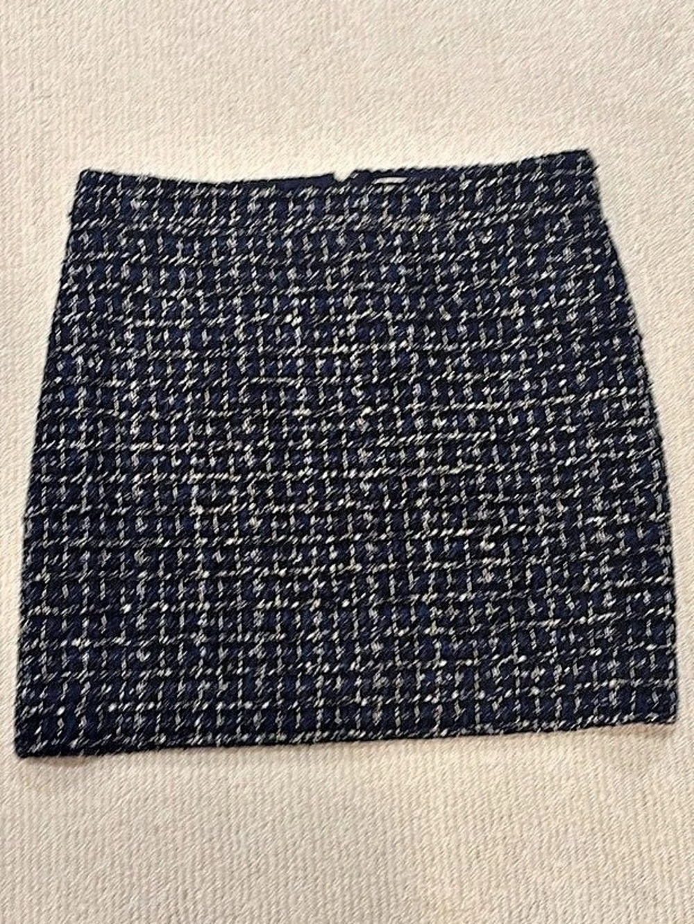 J.Crew Tweed Mini Skirt in Blue & White Size 4 Like New